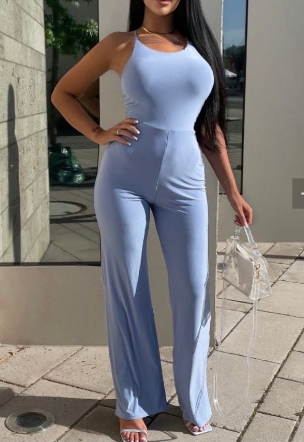 Slinky Cross Strap Jumpsuit